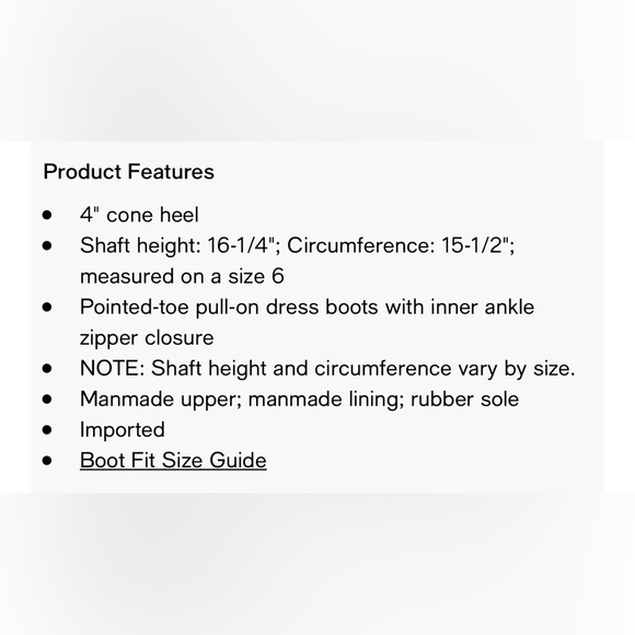 Jessica Simpson Maynard Pointed-Toe Dress Knee Boots Black SZ 10M/41.5 New - Picture 6 of 6